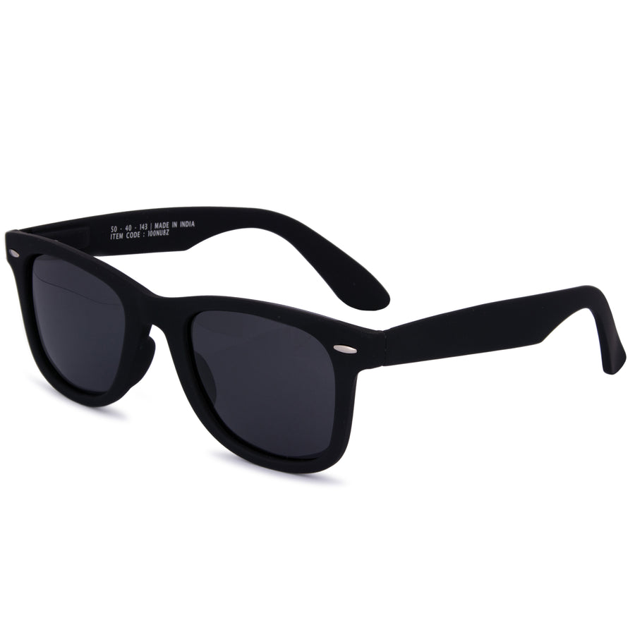 AFERELLE Square Black Polarized Sunglasses For Men and Women