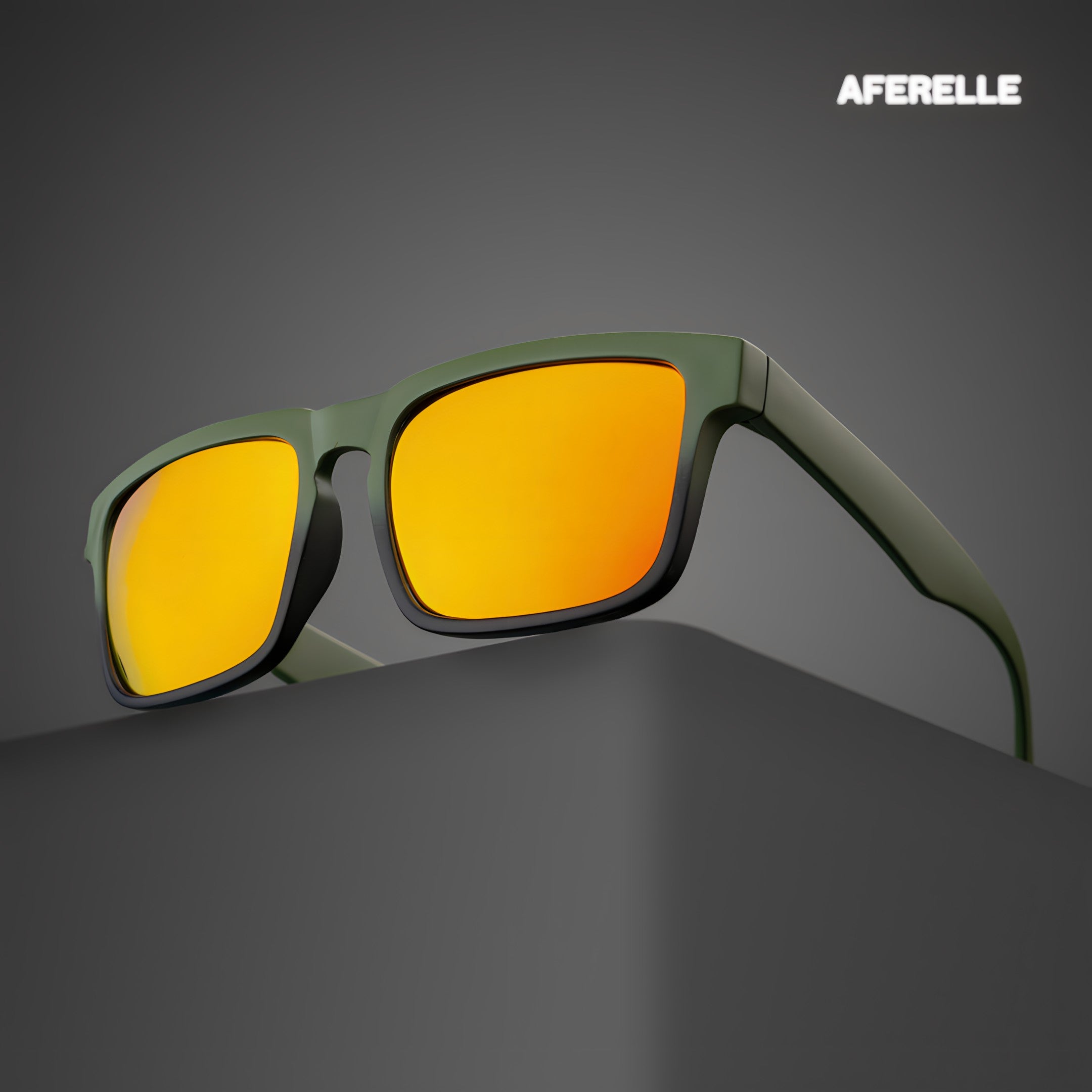 THE CHALLENGER Army Green Orange UV400 Polarized Sunglasses
