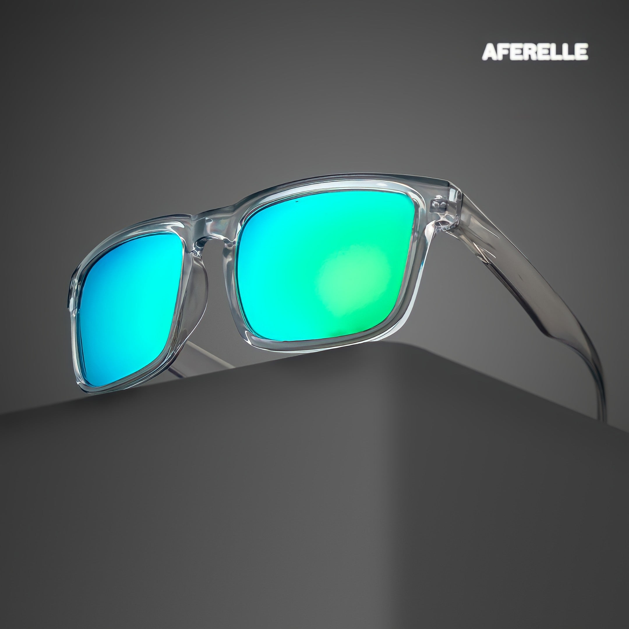 THE CHALLENGER Glossy Grey Green UV400 Polarized Sunglasses