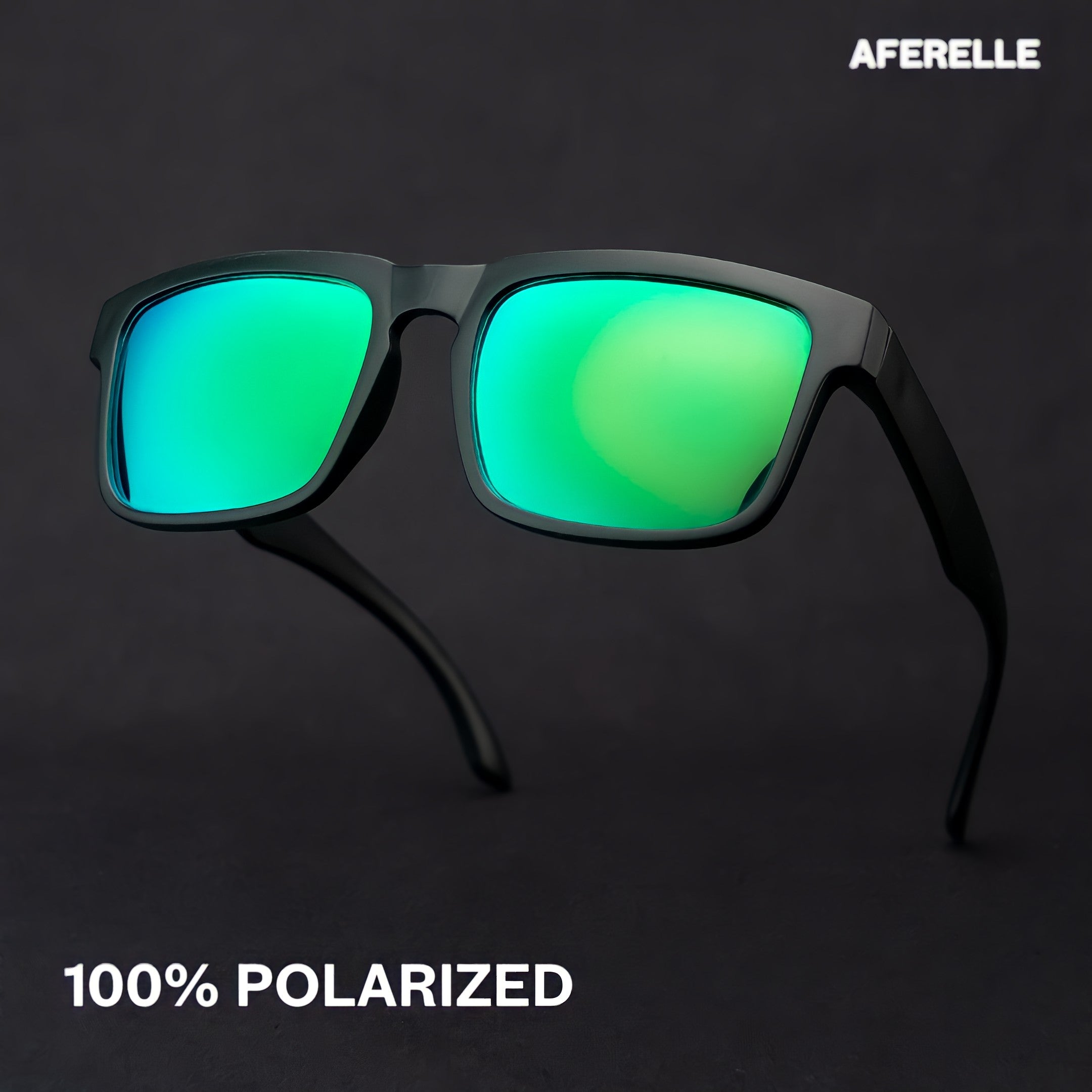 THE CHALLENGER Black Green UV400 Polarized Sunglasses