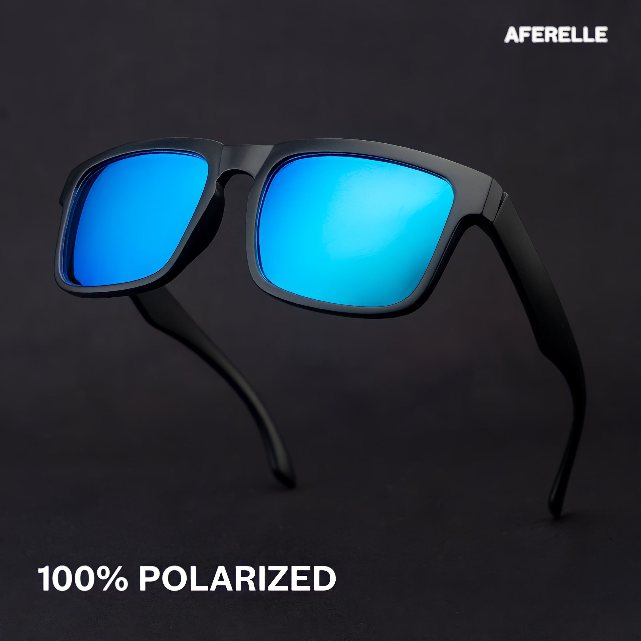 THE CHALLENGER Black Blue UV400 Polarized Sunglasses