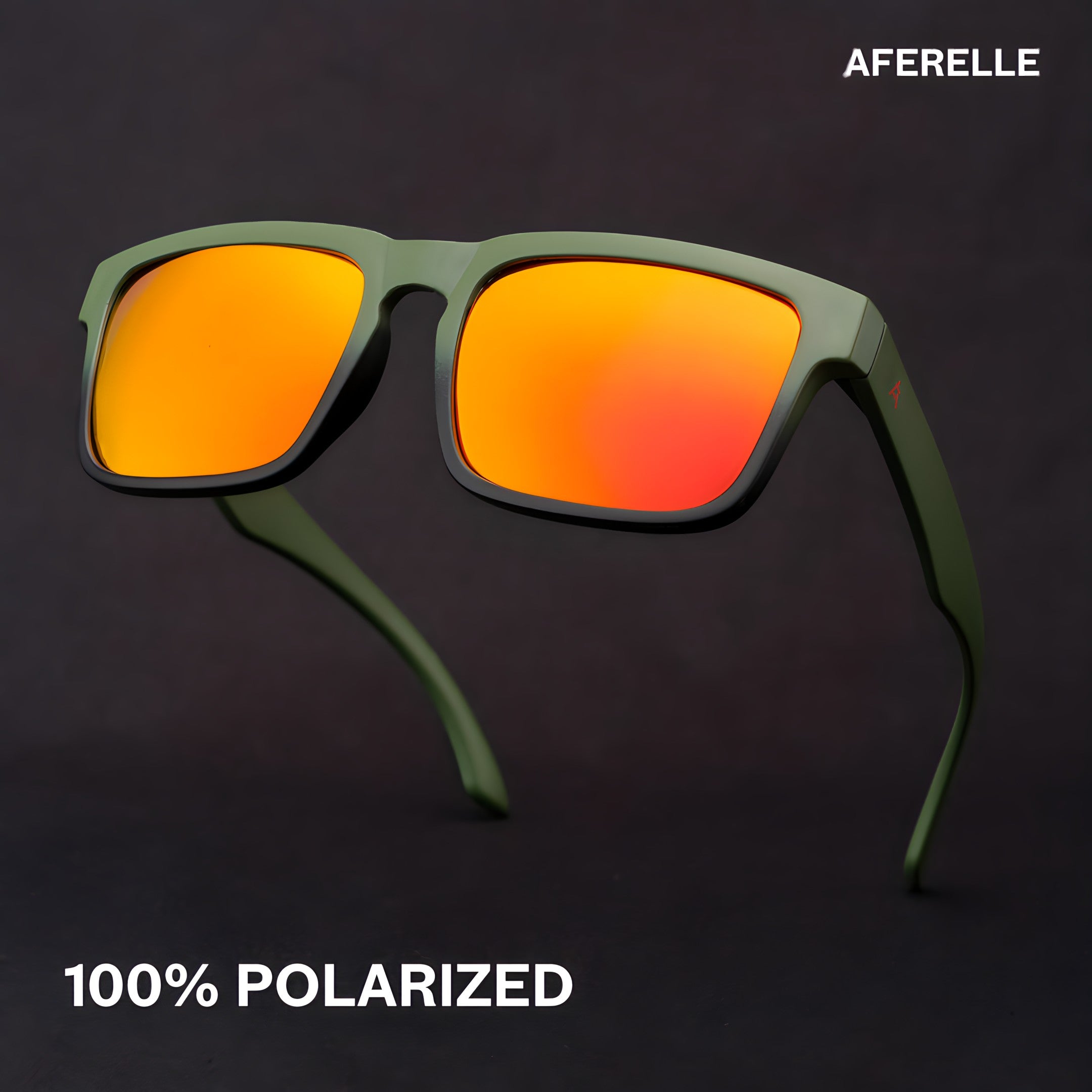 THE CHALLENGER Army Green Orange UV400 Polarized Sunglasses