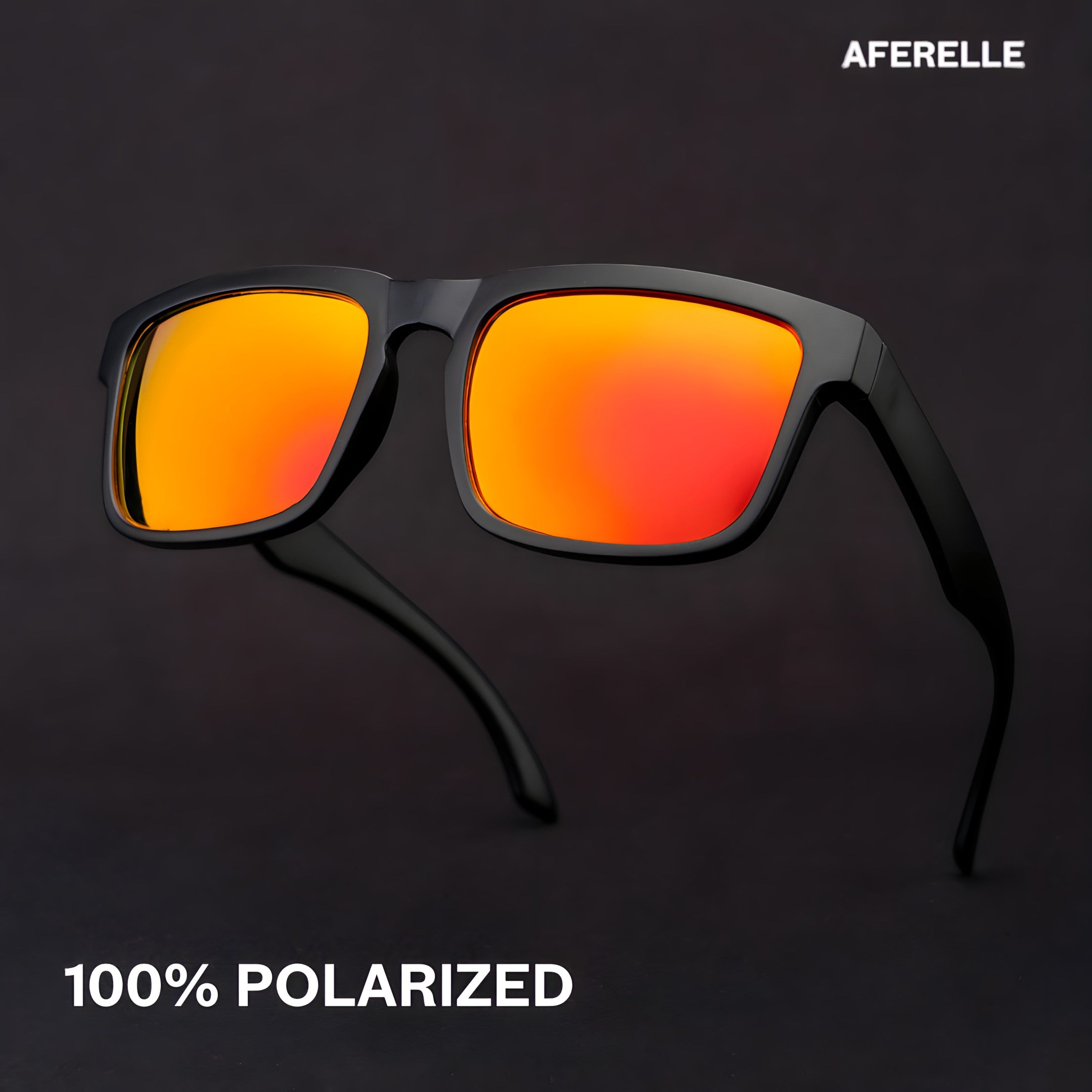 THE CHALLENGER Black Orange UV400 Polarized Sunglasses
