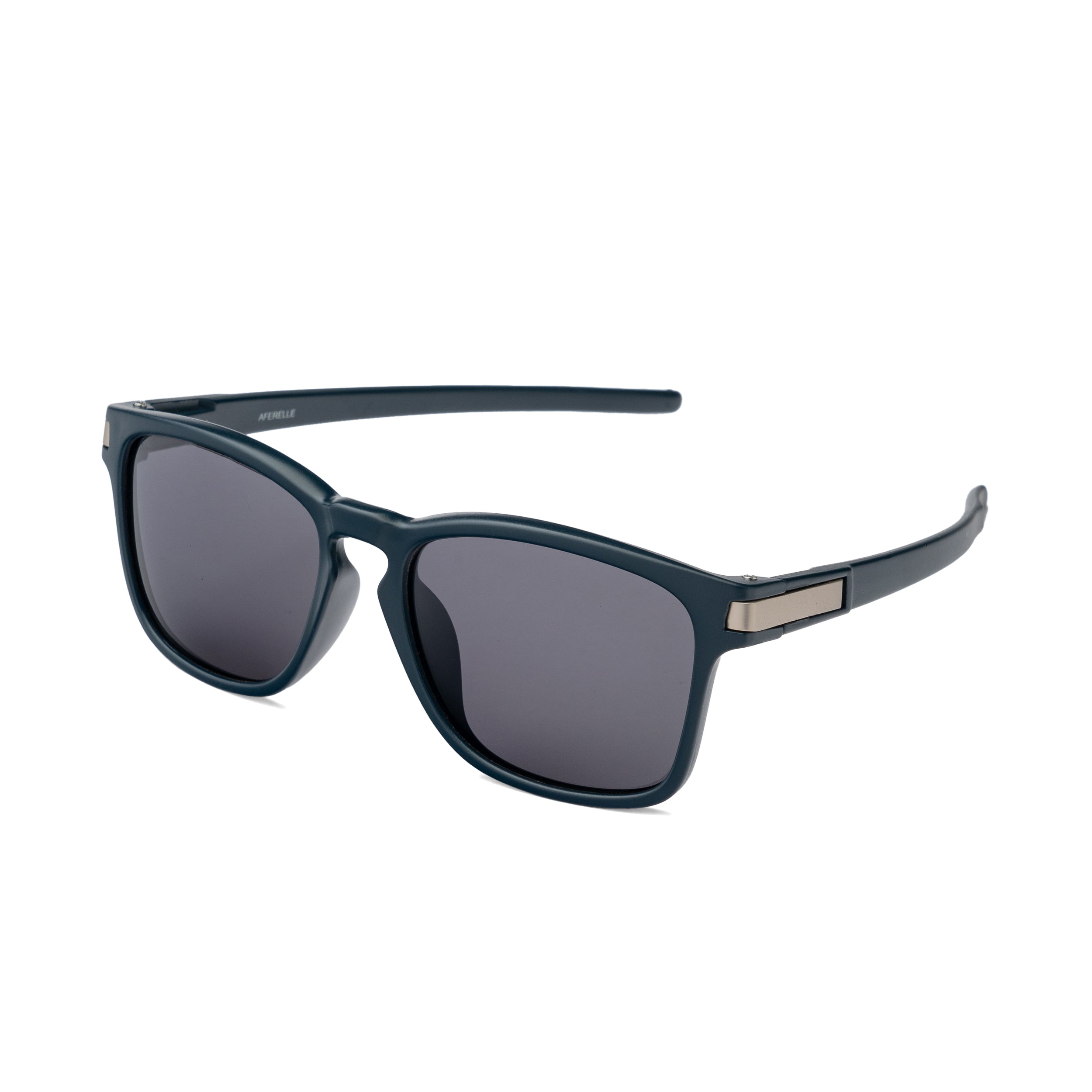 AFERELLE Unisex Matt Classic Blue TAC 100 % Polarized Retro Style TR 90 Sunglasses