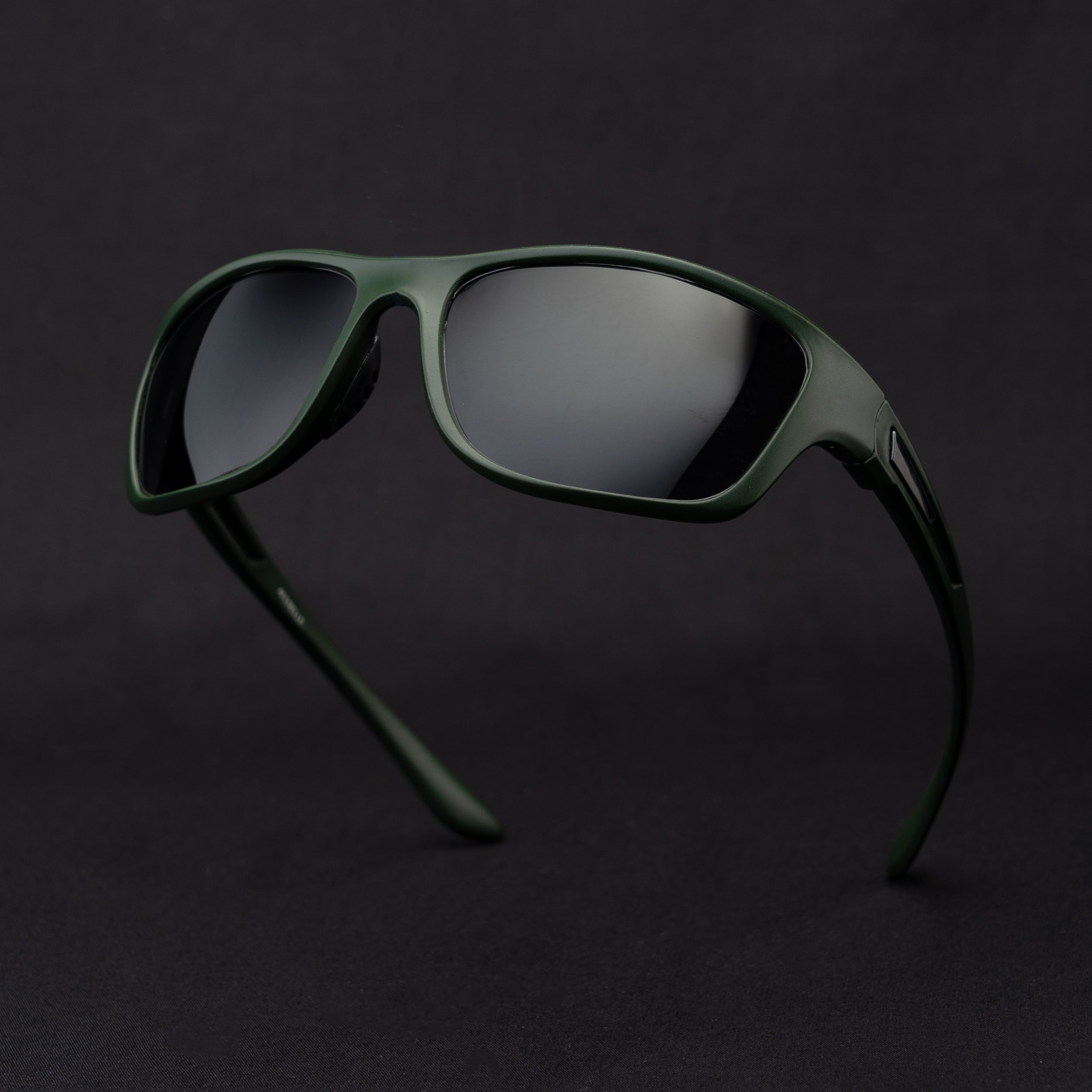 AFERELLE Wrap Around Bike Car Riding Polarized Sunglasses TAC 100 % UV Protection | Matt Olive Green | Medium