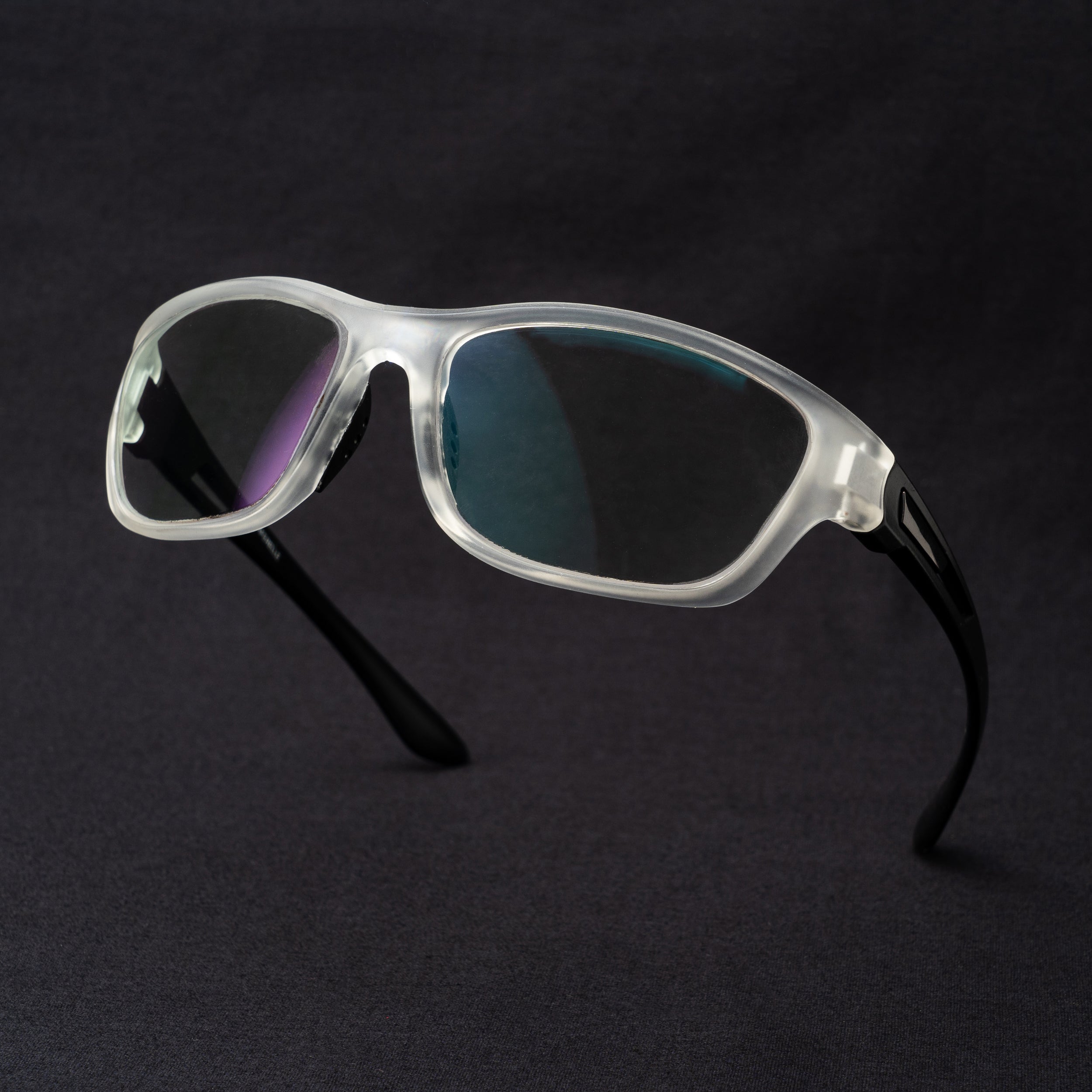 white black frame screen glass