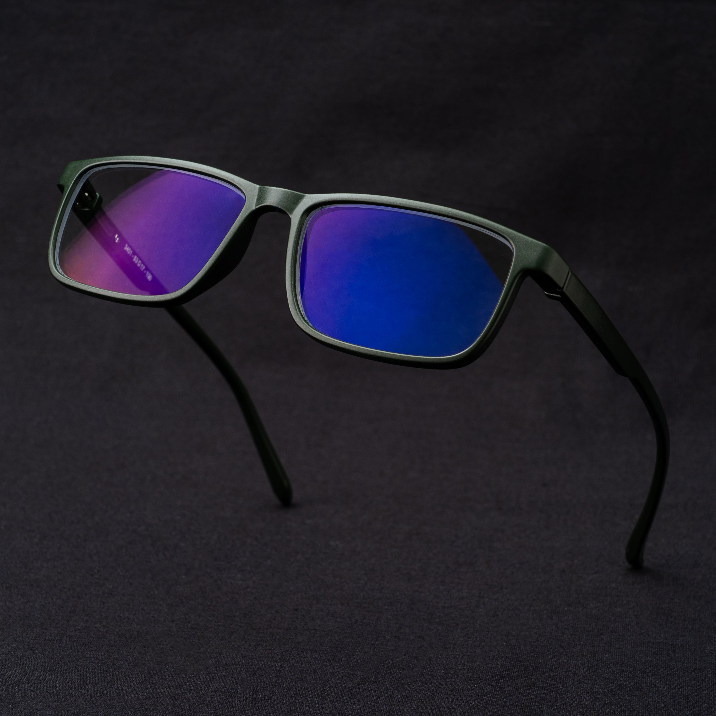army green frame screen glasses