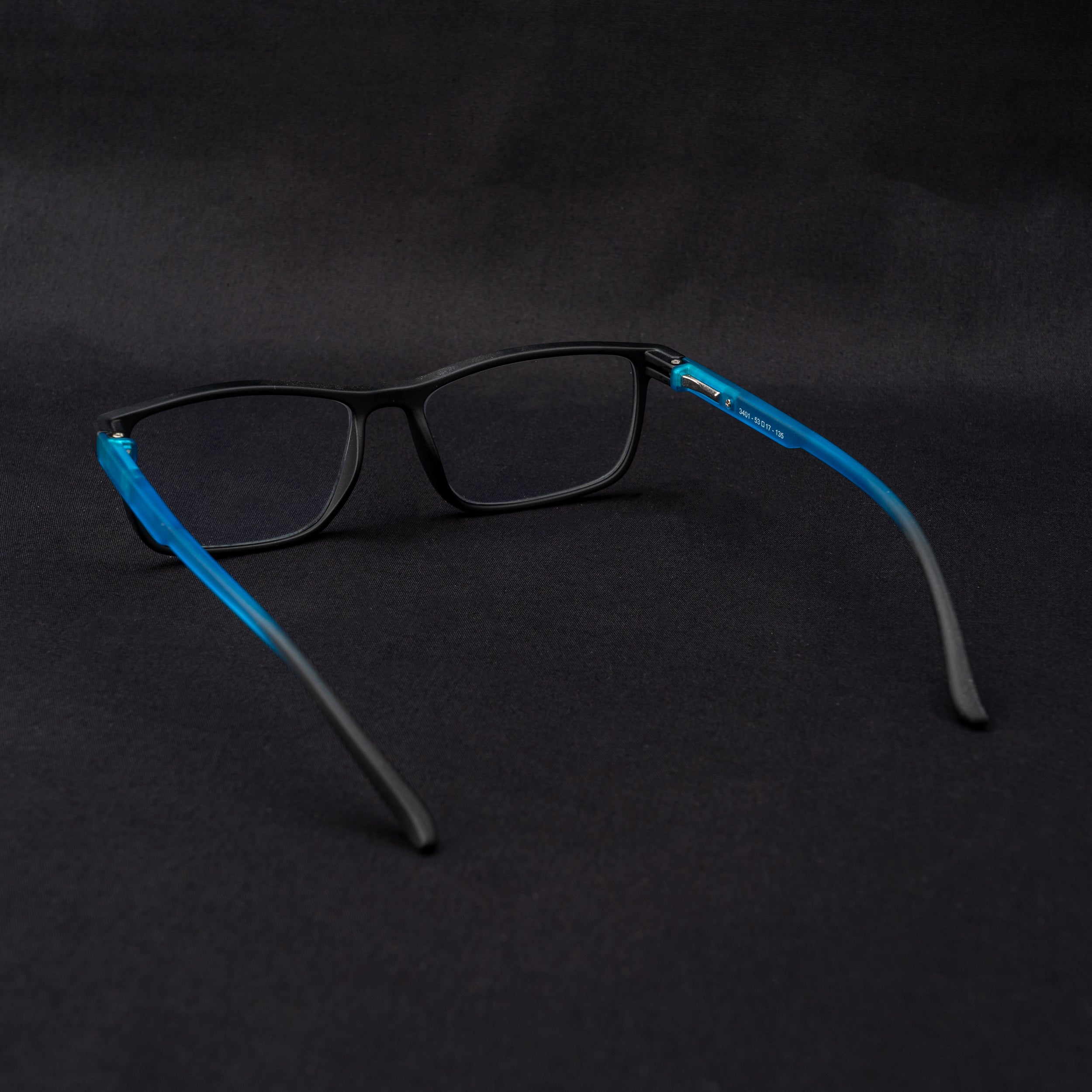 blue black square frame screen glass