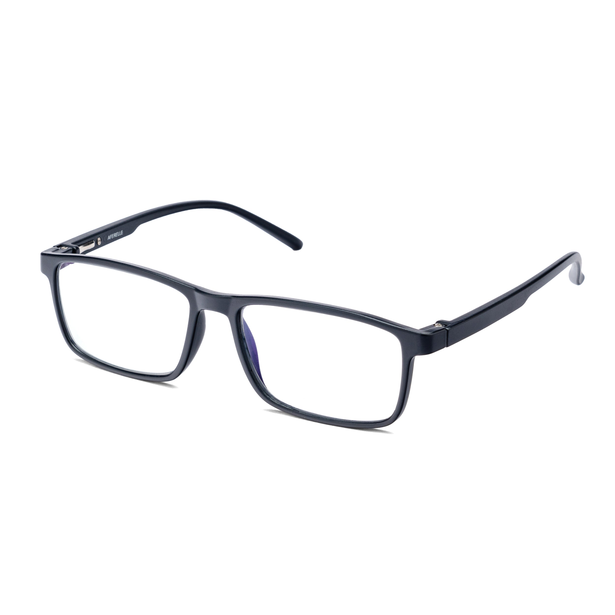 blue frame square screen glass