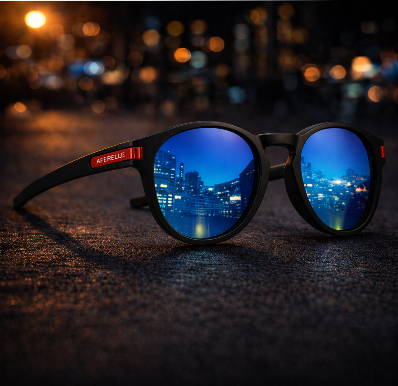 THE BOSS | V3 Red Matt Black Blue Lens Unisex UV400 HD Pro Sunglasses