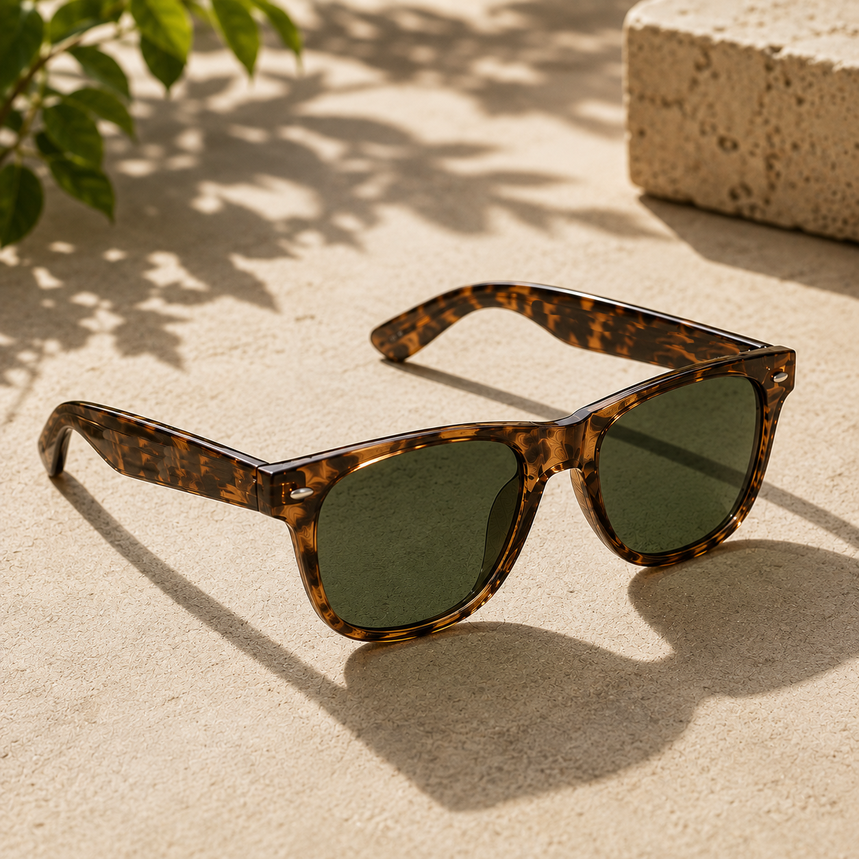 THE DICTATOR Leopard Brown Glossy UV400 Sunglasses