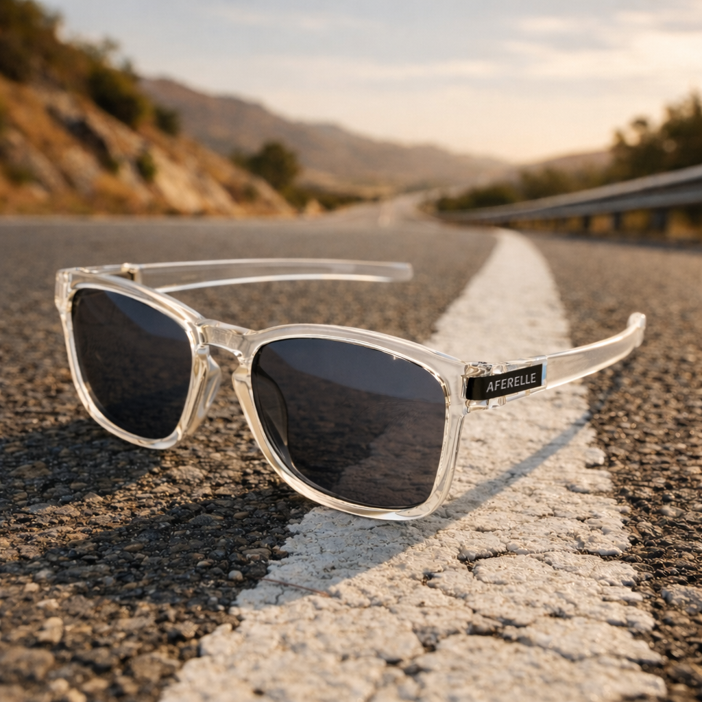 THE PRODUCER | V1 Glossy Clear Black Polarized Sunglasses