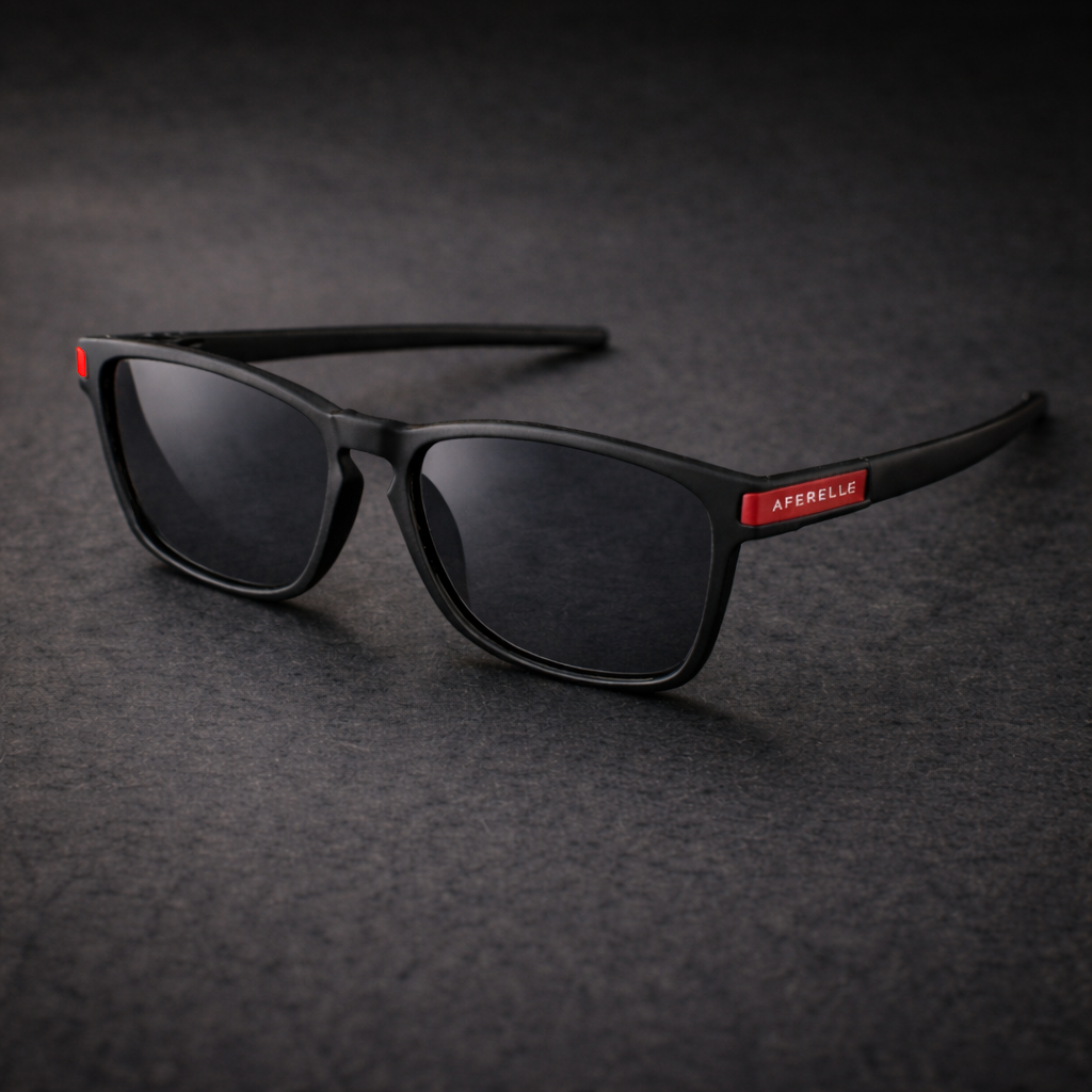 THE PRODUCER | V3 Unisex Matt Black Polarized UV400 Sunglasses