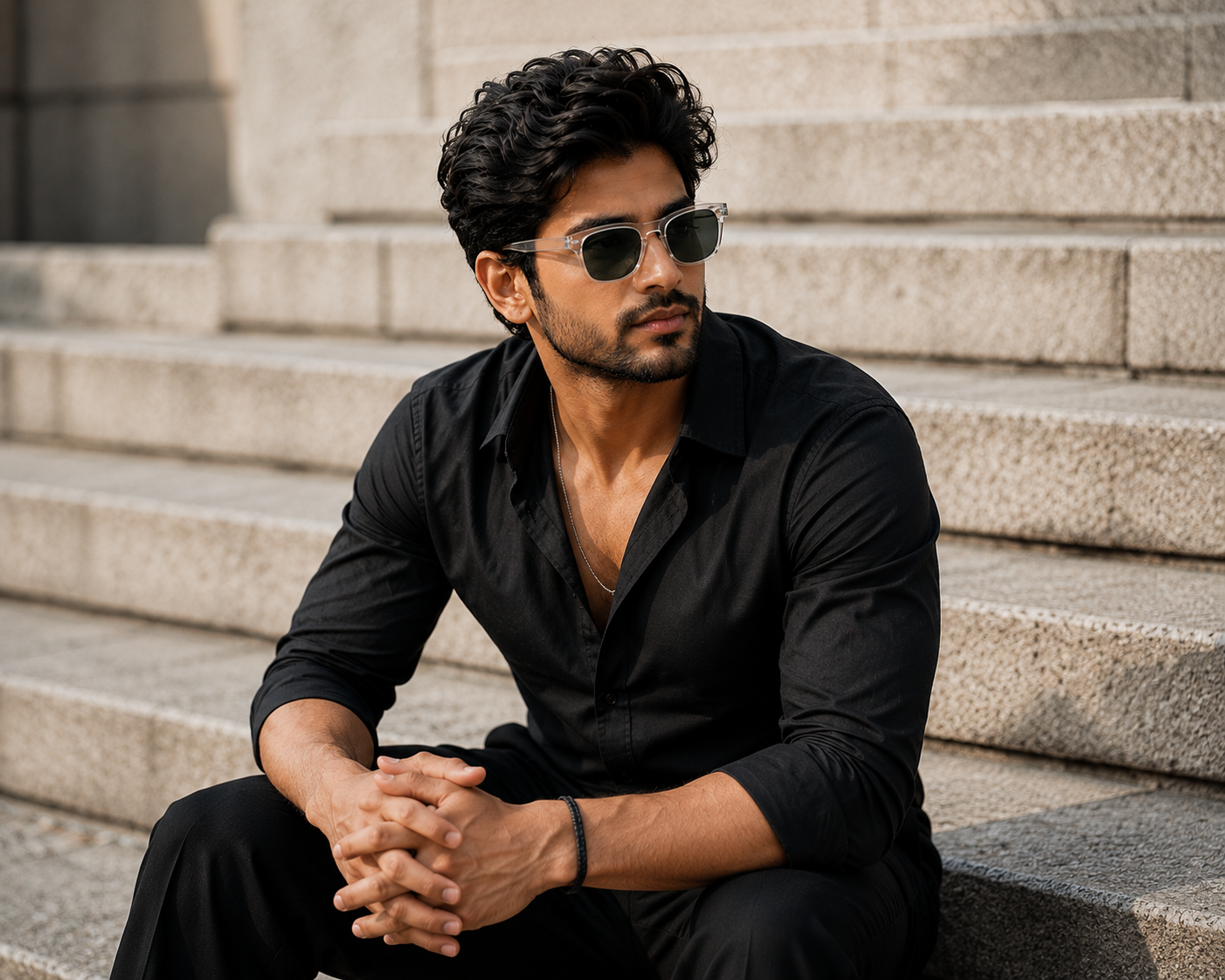 THE Atlas UV400 HD Glossy Clear Sunglasses