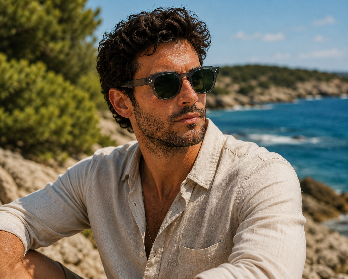 THE PHANTOM Unisex UV400 HD Glossy Grey Sunglasses