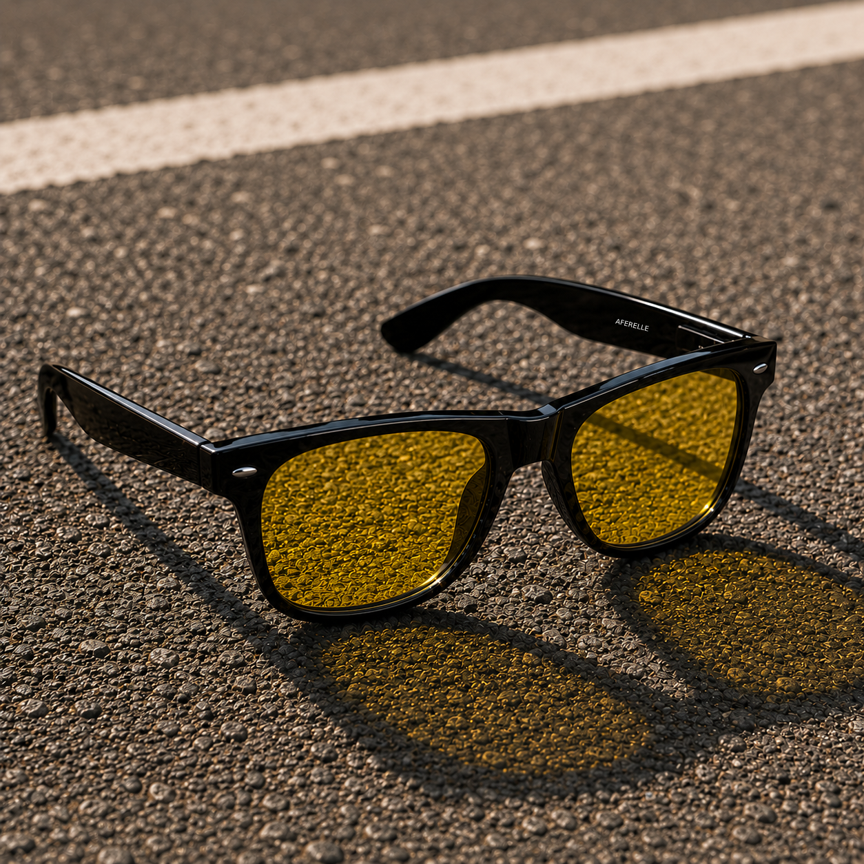 THE Dictator Unisex Yellow Glossy Black Night Driving UV400 Sunglasses