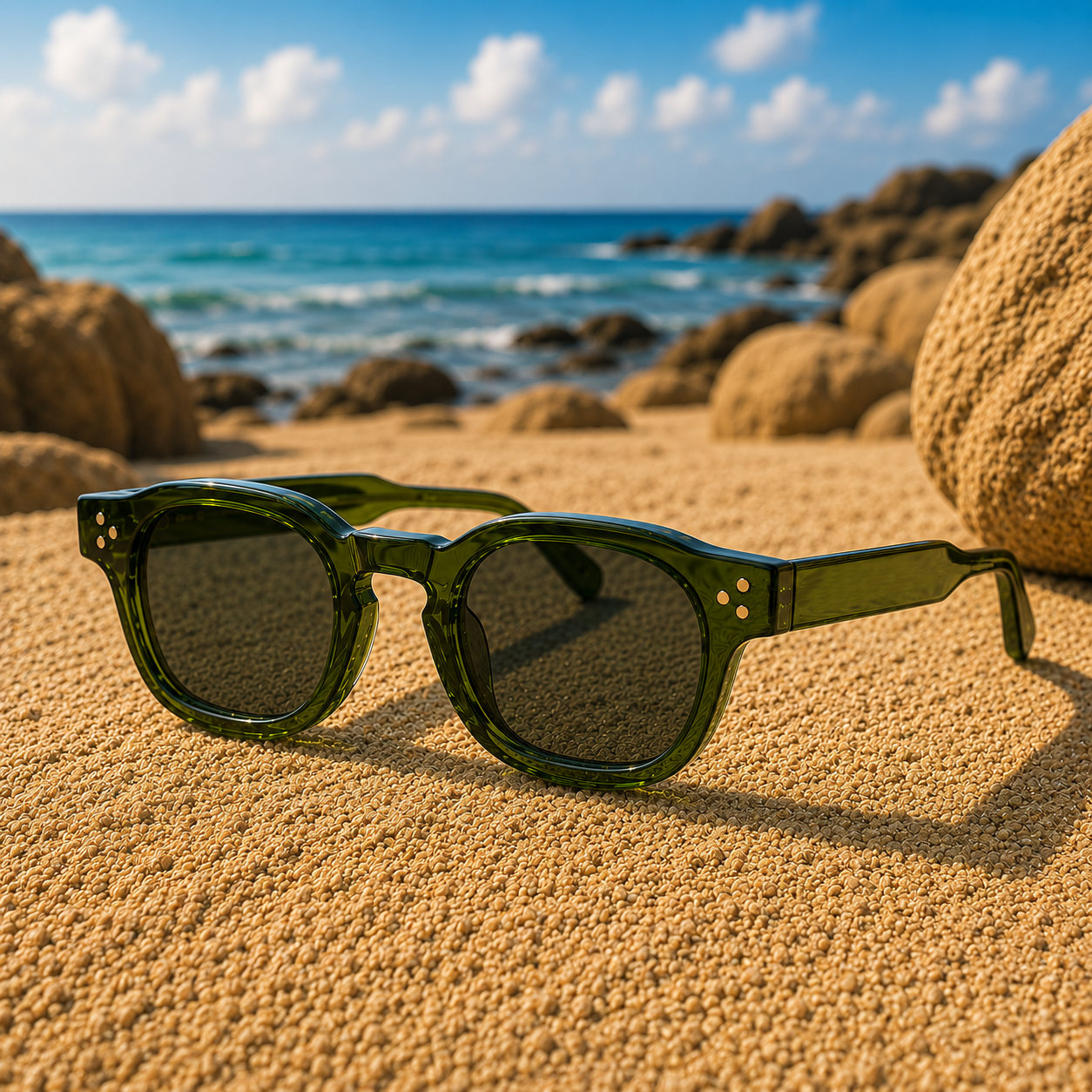 THE Phantom G3 Glossy Dark Green UV400 HD Sunglasses