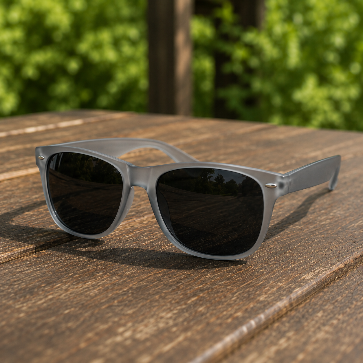 THE Dictator Square Matt Grey Unisex UV400 Sunglasses