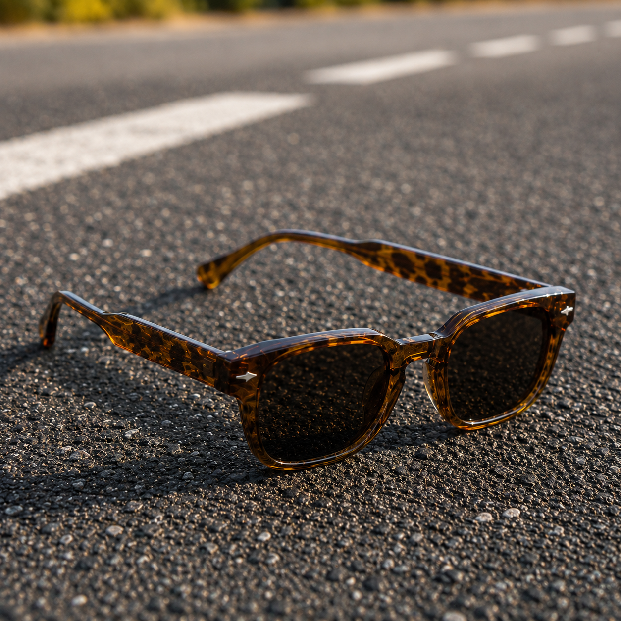 THE Drift UV400 HD Glossy Leopard Brown Sunglasses