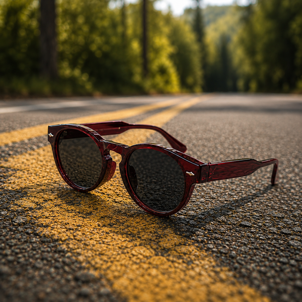 THE Orbit Unisex UV400 HD Glossy Maroon Sunglasses