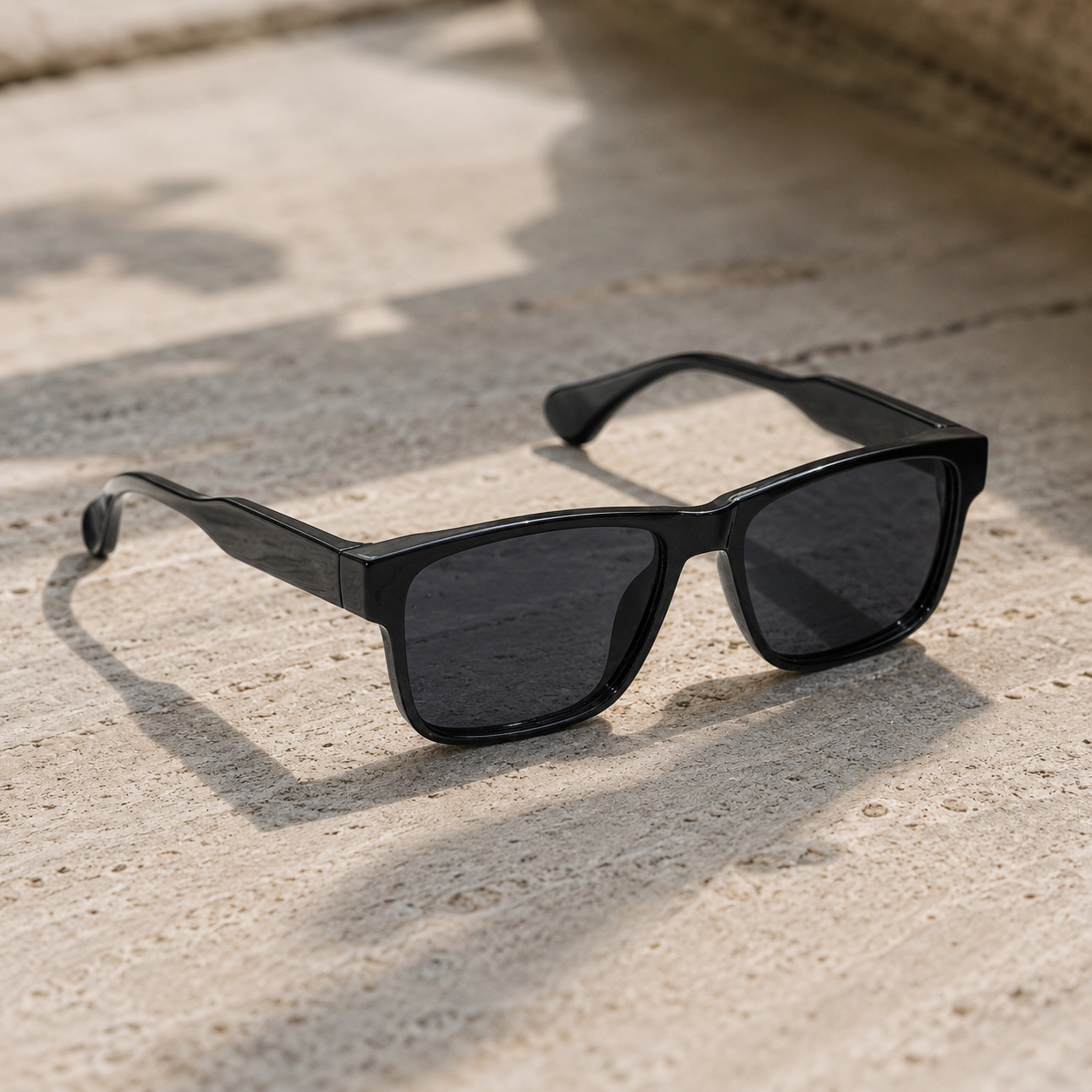 THE ECLIPSE Unisex UV400 HD Glossy Black Sunglasses