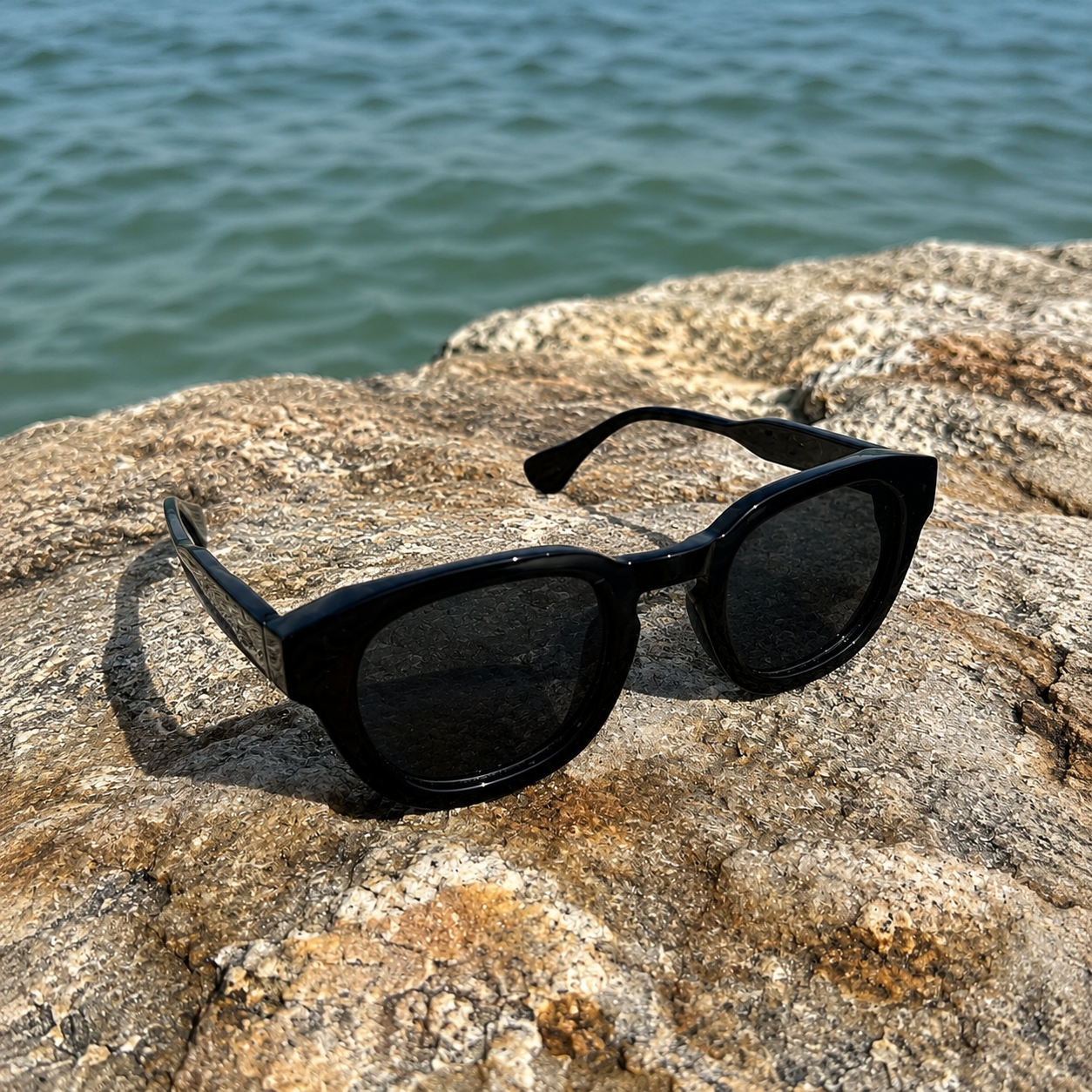 THE GALAXY Unisex UV400 Glossy Black HD Sunglasses