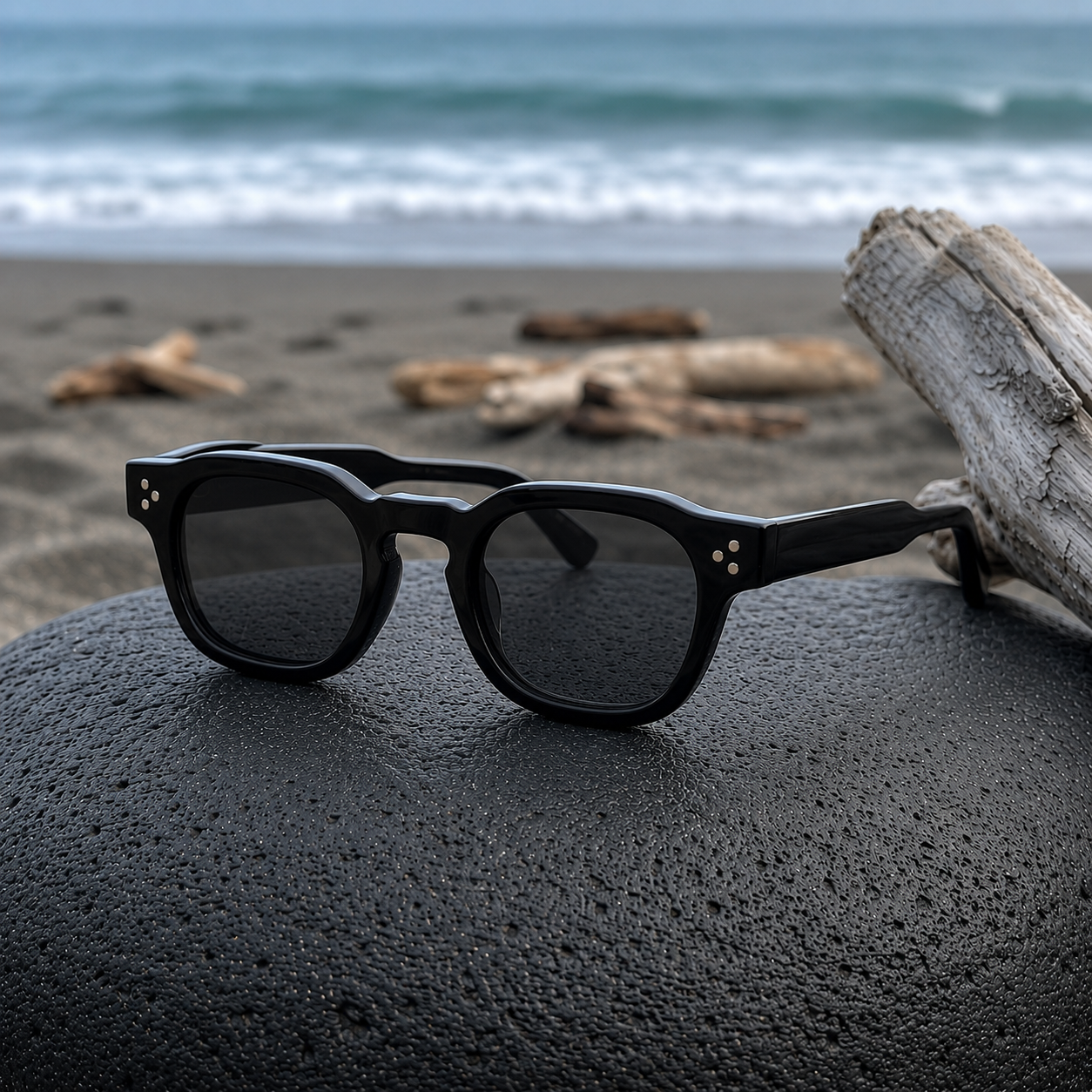 THE PHANTOM Unisex UV400 HD Glossy Black Sunglasses