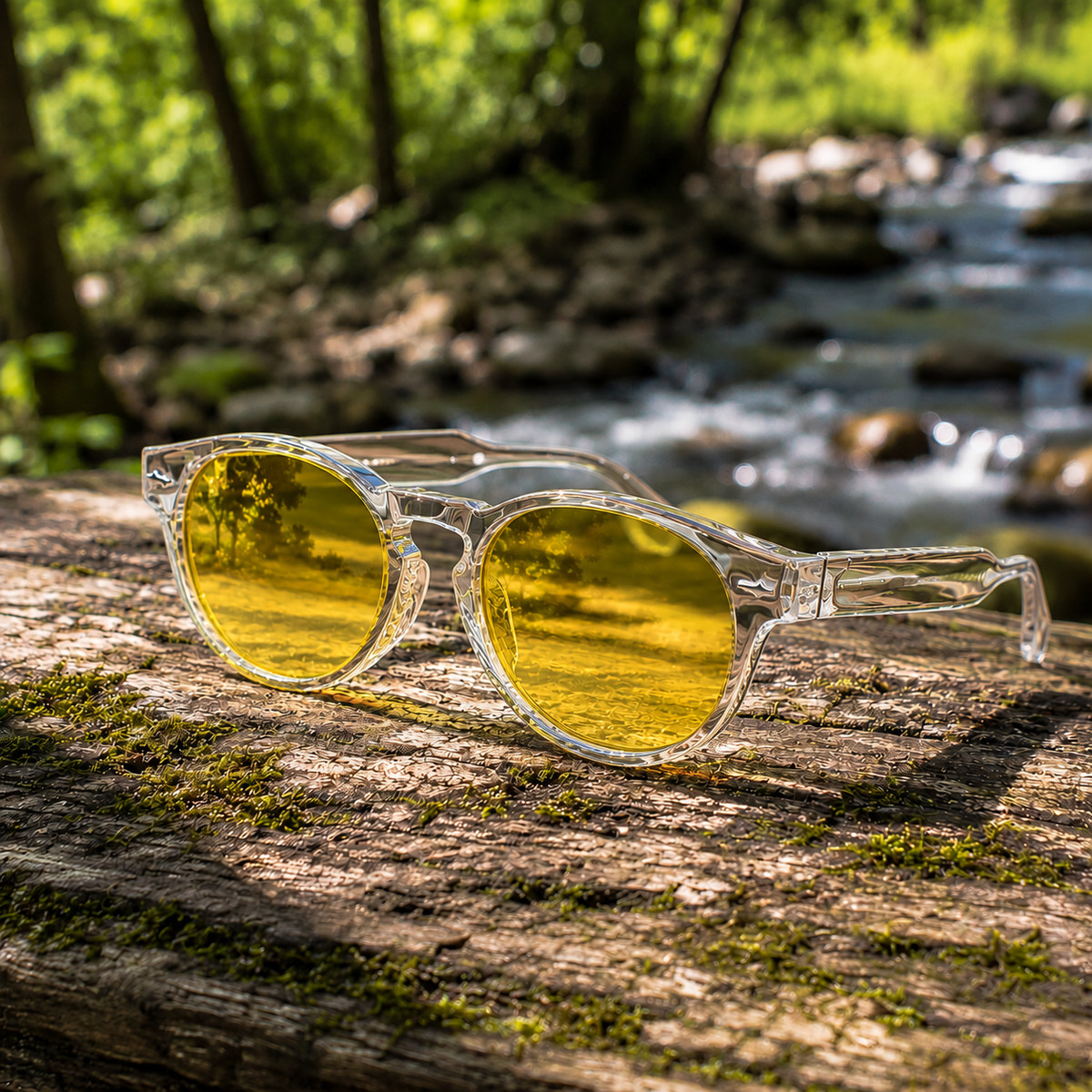 THE ORBIT Y1 GLOSSY CLEAR Night Drive Sunglasses