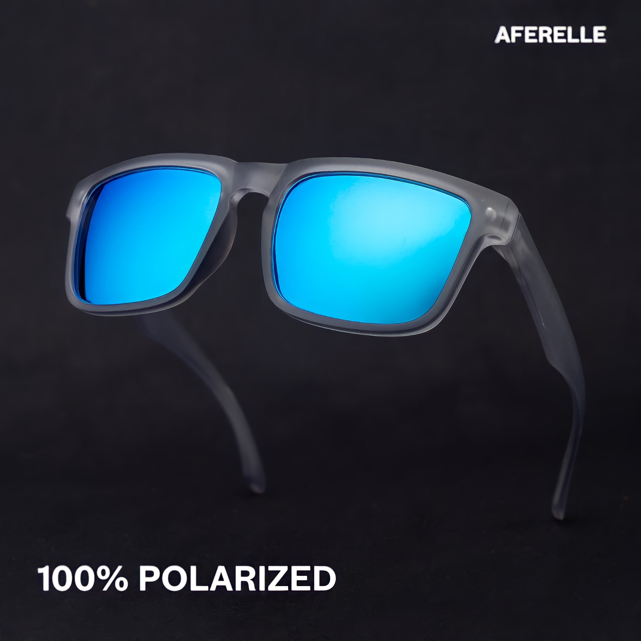 THE CHALLENGER Matt Grey Blue UV400 Polarized Sunglasses