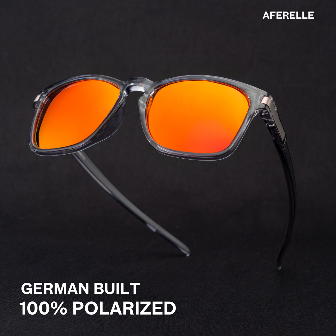 THE PRODUCER | Glossy Orange UV400 Polarized A Grade Lens For Biking Running Sports Adventure