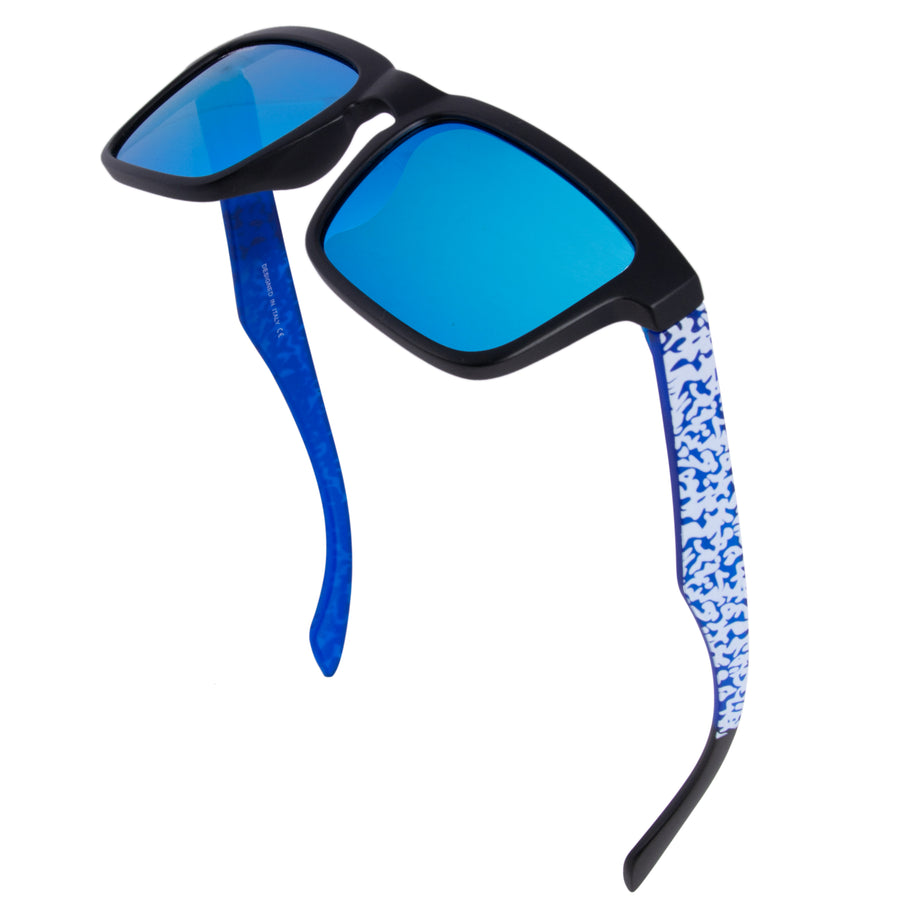 AFERELLE Retro Blue Polarized Sunglasses For Men and Women