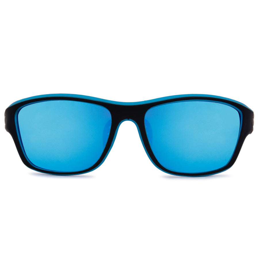 AFERELLE Blue Wrap Around Mirror Driving  Polarized  Sunglasses  For Men and Women