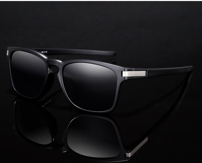 AFERELLE  Retro Solid Matt Black TAC Polarized Sunglasses