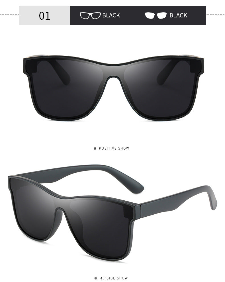 AFERELLE Matt Black Classic Sqaure Polarized Sunglasses Unisex