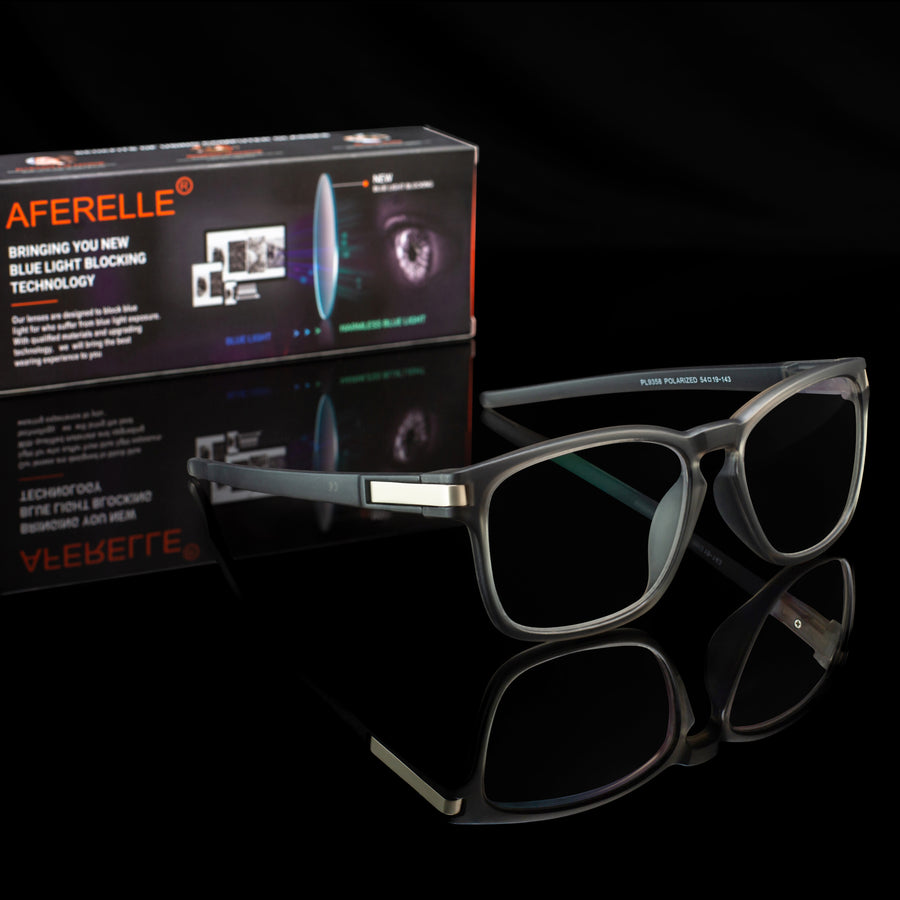 Aferelle ® Unisex Blue Ray Cut Lens |Zero Power | UV420 with Anti-reflection | CR Lens TR90 Frame| Square | Medium