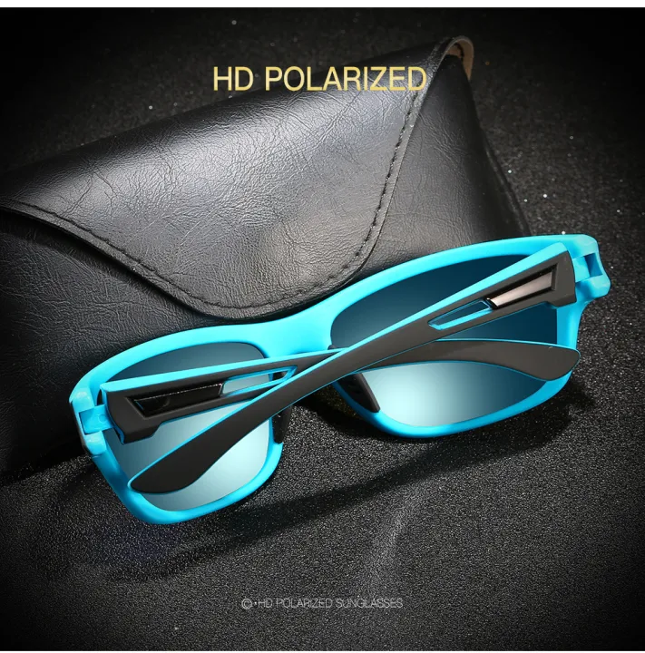 AFERELLE Wrap Around Bike Car Riding Polarized Sunglasses TAC 100 % UV Protection | Blue Mirror Coated