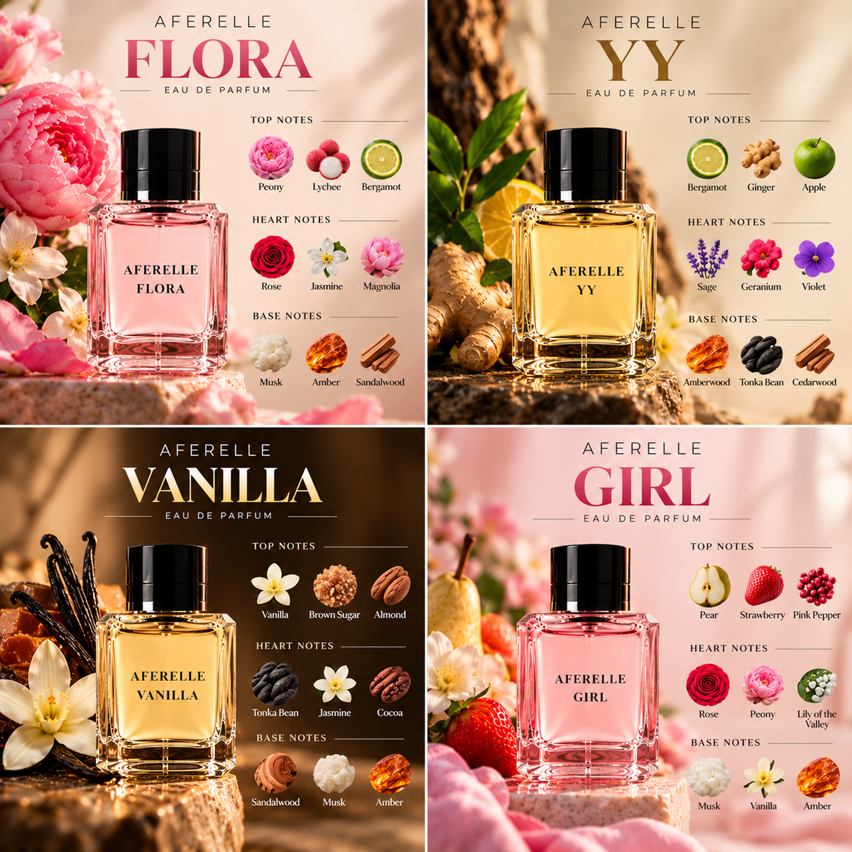 The Women Fragrances Inspired By Gucci Flora as 8 Miniature Designer  Collection [9 hours last]