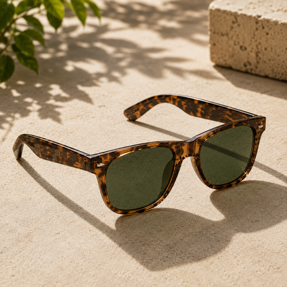 THE DICTATOR Leopard Brown Glossy UV400 Sunglasses