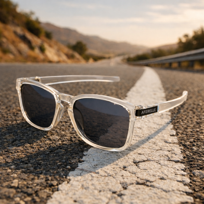 THE PRODUCER | V1 Glossy Clear Black Polarized Sunglasses