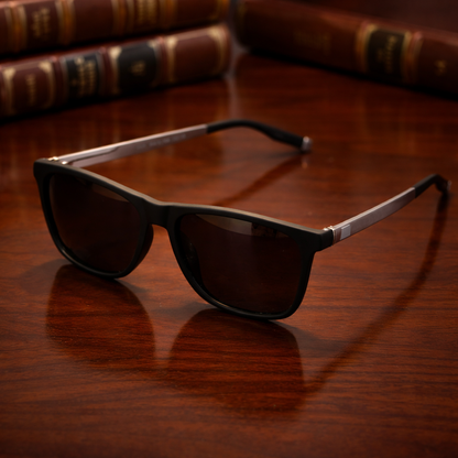 THE PLANNER Grey metal UV400 HD Polarized Pro Sunglasses