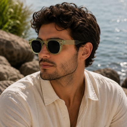 THE Orbit  Unisex UV400 HD Glossy Light Green Sunglasses