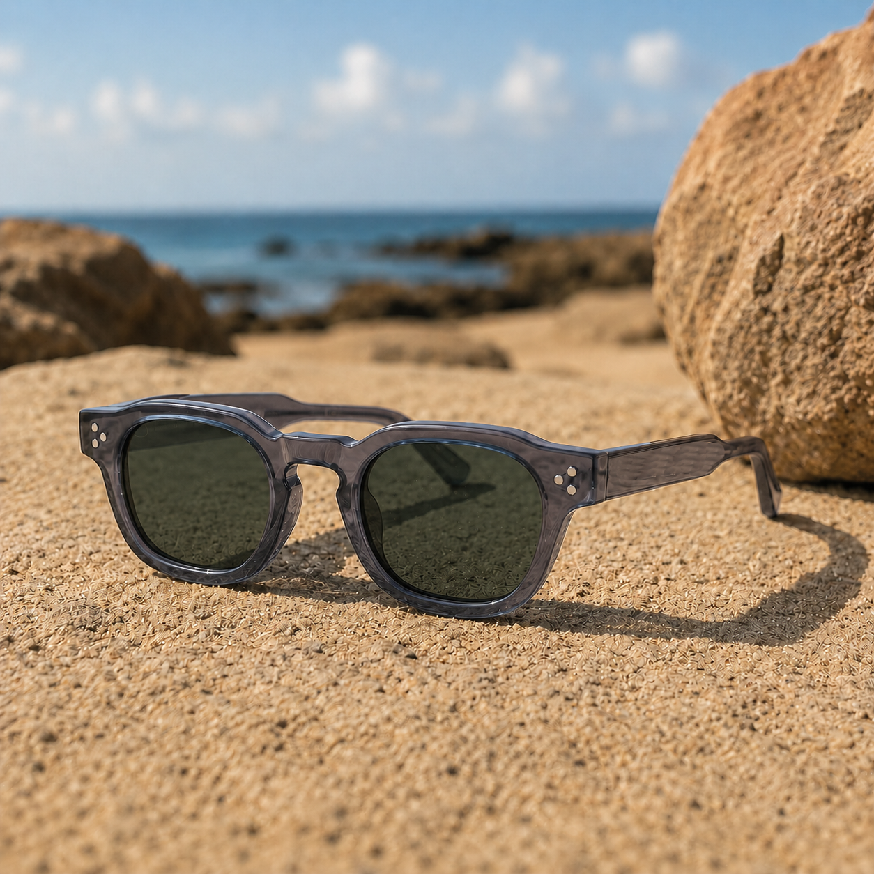 THE PHANTOM Unisex UV400 HD Glossy Grey Sunglasses