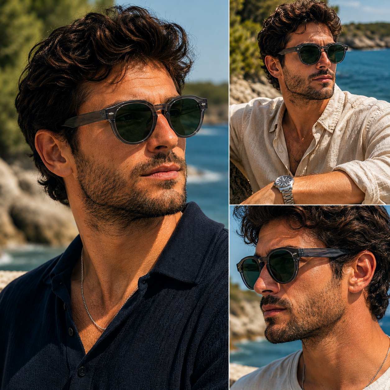 THE Orbit Unisex UV400 HD Glossy Grey Sunglasses