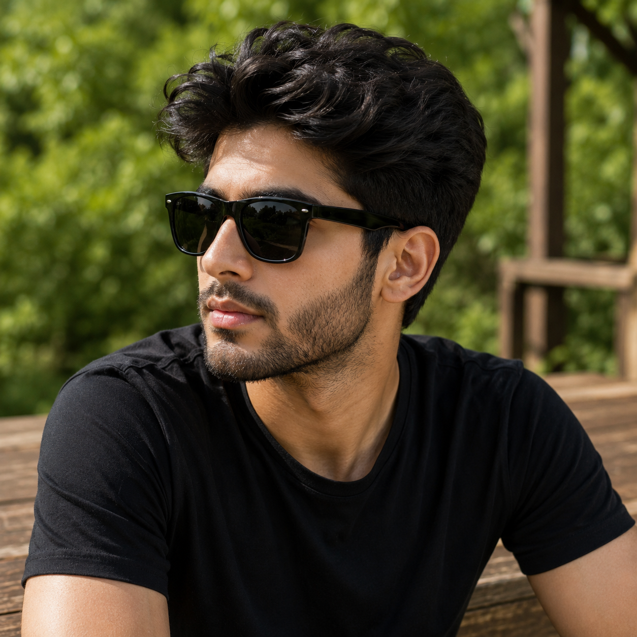 THE Dictator Square Glossy Black Unisex UV400 Sunglasses