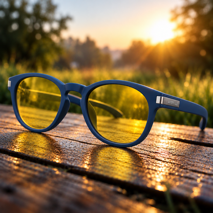 THE BOSS V0 Y1 Classic Blue Night Drive UV400 Sunglasses