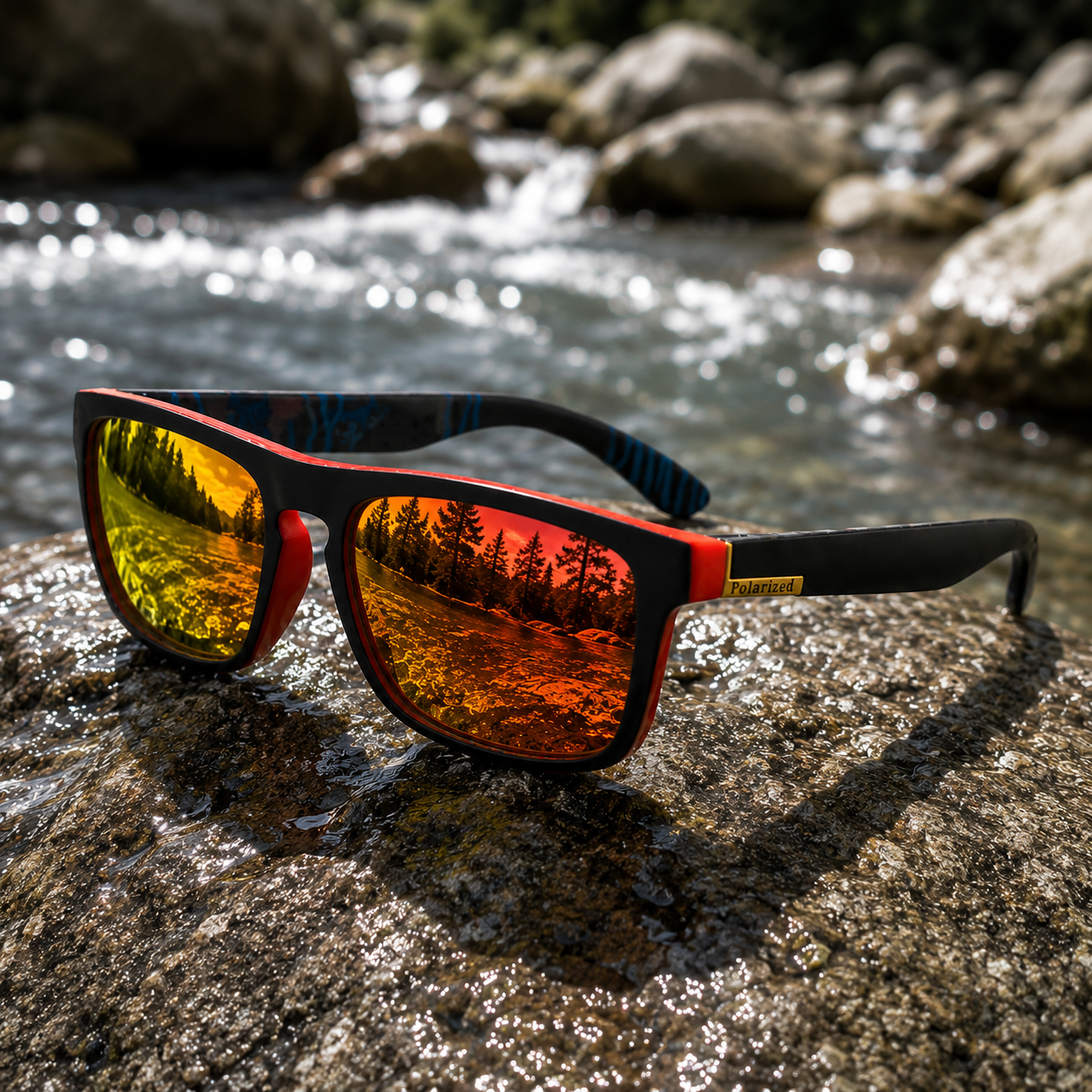 THE SPY Mirror Orange Unisex UV400 Sunglasses