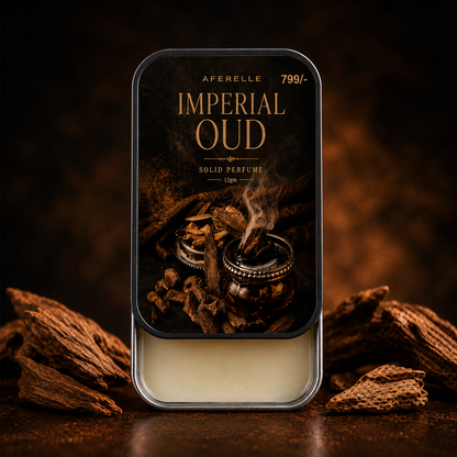 AFERELLE Imperial Oud Pocket Solid Perfume | Alcohol-Free Fragrance | 12g