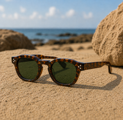THE Phantom UV400 HD Glossy Leopard Brown Sunglasses