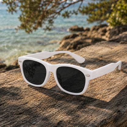 THE ATLAS Unisex UV400 HD Glossy White Sunglasses
