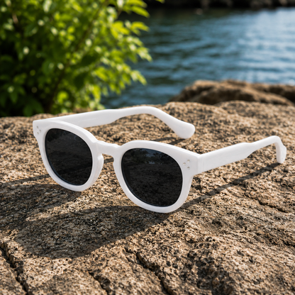THE Phantom Unisex UV400 HD Glossy White Sunglasses